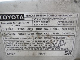 2015 Toyota Tacoma SR5 White Extended Cab 4.0L AT 2WD #Z24681